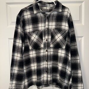 Primark Black and White Checkered Shirt